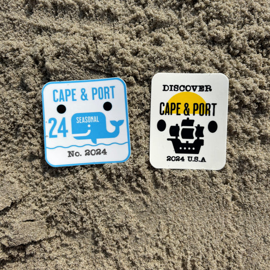 Cape & Port 2024 Beach Tag Stickers (2 Pack)