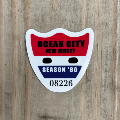 OCNJ 1980 Beach Tag Sticker