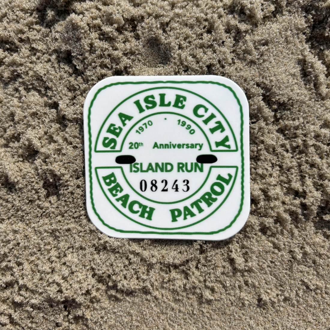 Sea Isle 1990 Beach Tag Sticker