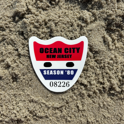 OCNJ 1980 Beach Tag Sticker